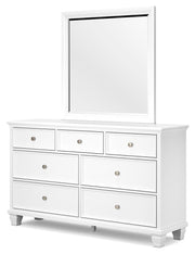 Fortman Queen Panel Bed, Dresser, Mirror and 2 Nightstands