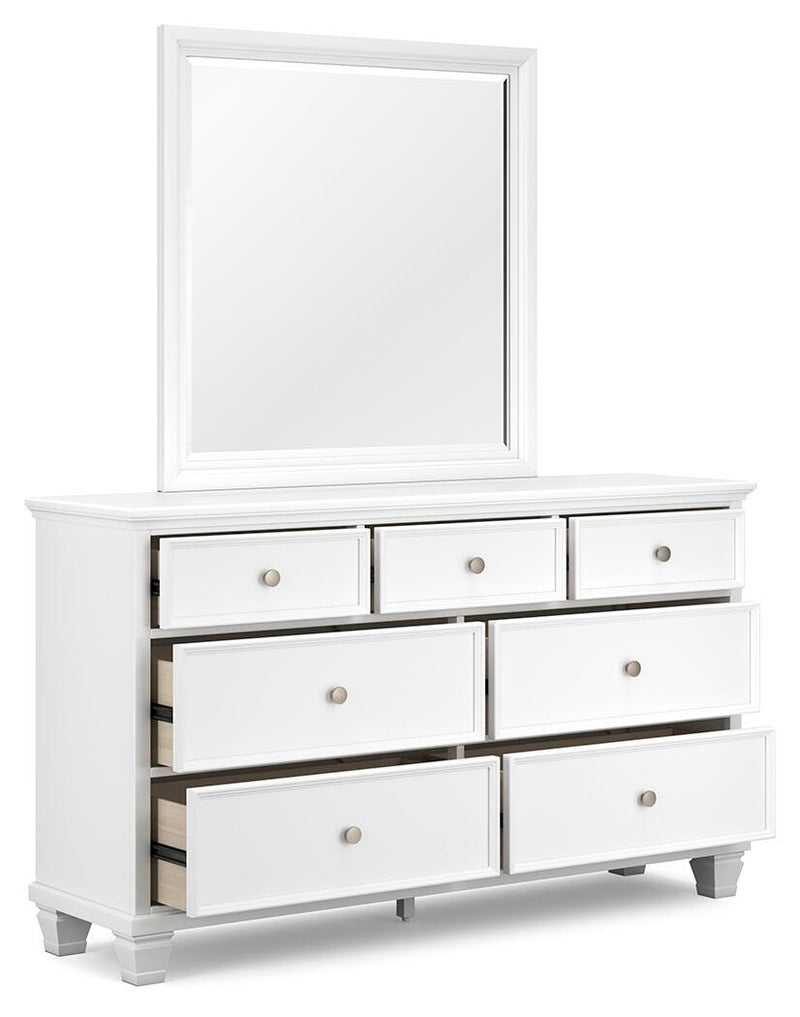 Fortman Twin Panel Bed, Dresser and Mirror