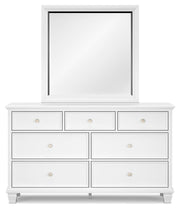 Fortman Twin Panel Bed, Dresser and Mirror