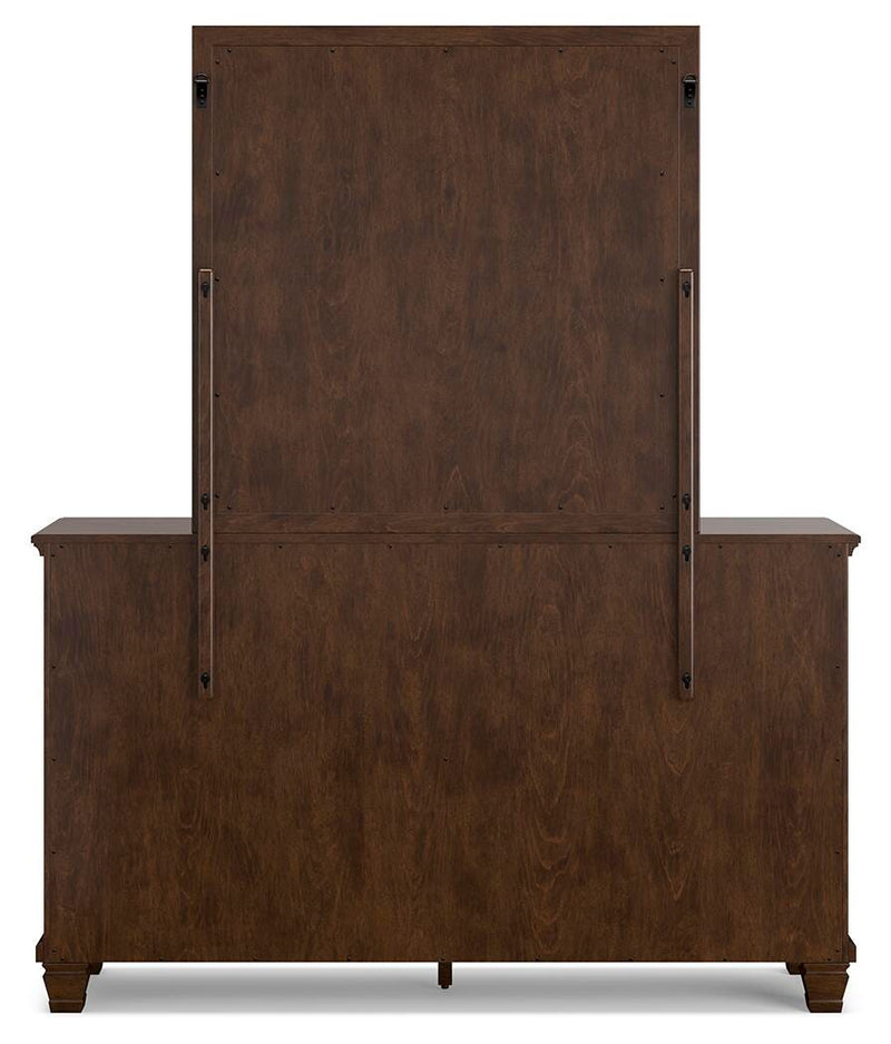 Danabrin California King Panel Bed, Dresser and Mirror