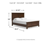 Danabrin Queen Panel Bed, Dresser and Mirror