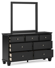 Lanolee California King Panel Bed, Dresser and Mirror
