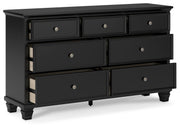 Lanolee California King Panel Bed, Dresser, Chest and 2 Nightstands