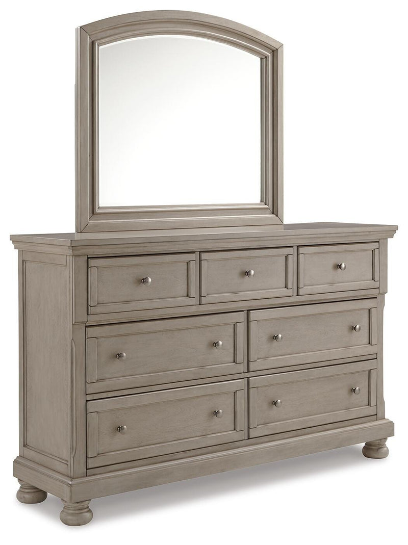 Lettner Queen Sleigh Storage Bed, Dresser and Mirror