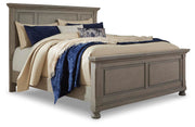 Lettner King Panel Bed with Dresser, Mirror and Nightstand
