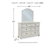 Robbinsdale Full Sleigh Storage Bed, Dresser and Mirror
