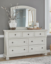 Robbinsdale Queen Sleigh Storage Bed, Dresser and Mirror