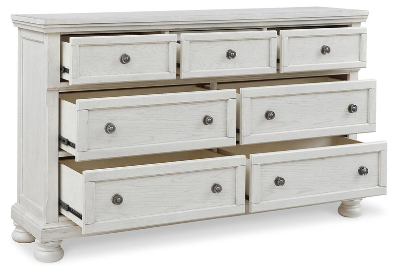Robbinsdale King Panel Storage Bed, Dresser, Chest and 2 Nightstands