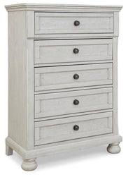 Robbinsdale Full Storage Sleigh Bed, Dresser, Mirror, Chest and Nightstand