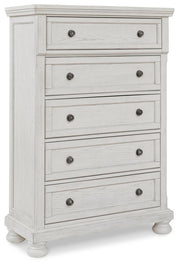 Robbinsdale King Panel Bed, Dresser, Mirror, Chest and 2 Nightstands