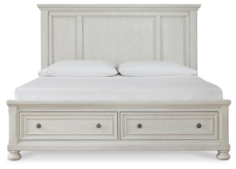 Robbinsdale King Storage Bed and 2 Nightstands
