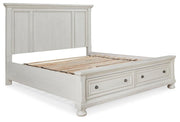 Robbinsdale Queen Panel Storage Bed, Dresser and Mirror