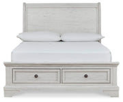 Robbinsdale Full Sleigh Storage Bed, Dresser and Mirror