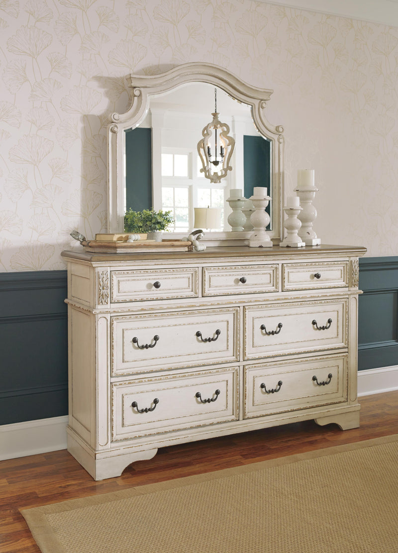 Realyn Queen Storage Bed, Dresser and Mirror