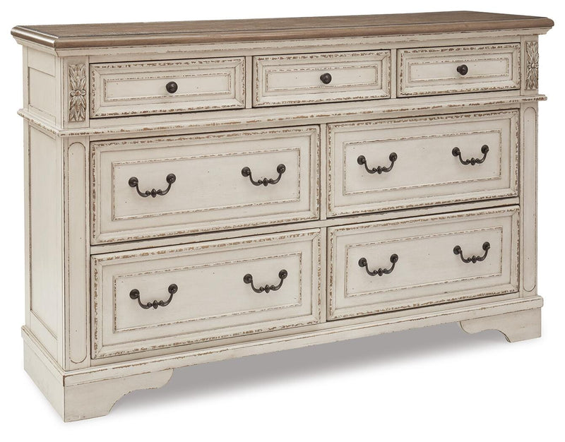 Realyn King Panel Storage Bed and Dresser