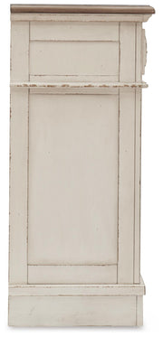 Realyn Queen Upholstered Panel Bed, Dresser and Nightstand