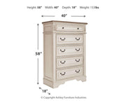 Realyn Queen Upholstered Panel Bed and Chest