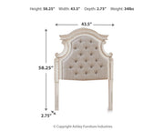 Realyn Twin Upholstered Panel Headboard