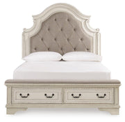 Realyn Queen Storage Bed, Dresser and Mirror