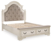 Realyn Queen Storage Bed, Dresser and Mirror