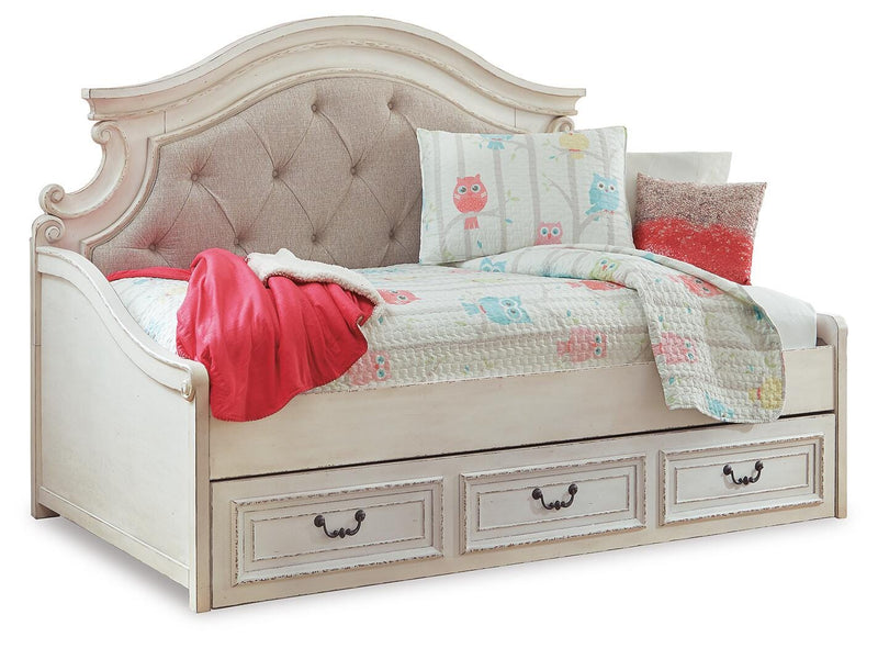 Realyn Twin Storage Day Bed and Nightstand