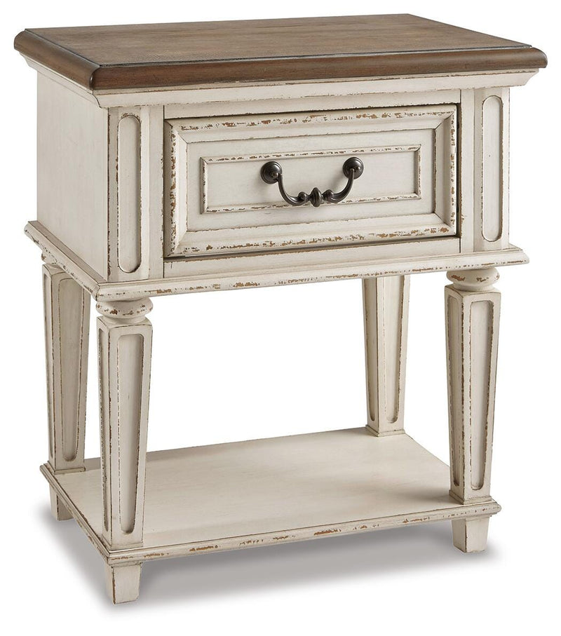 Realyn Twin Panel Bed, Dresser, Mirror and Nightstand