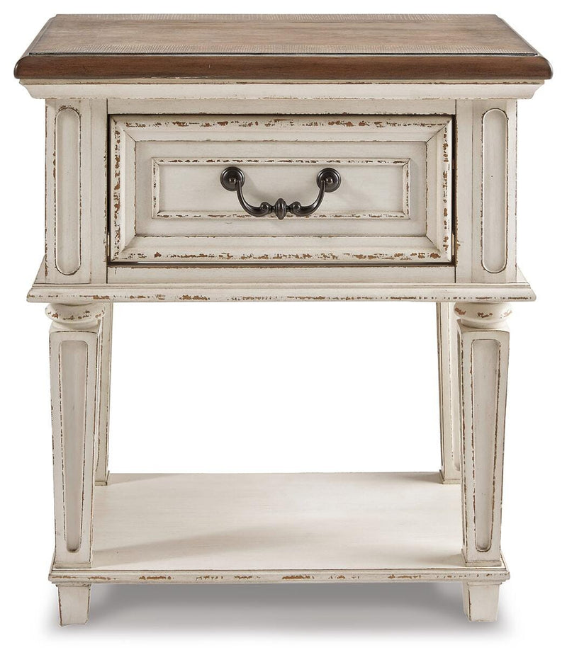 Realyn Twin Panel Bed, Dresser, Mirror and Nightstand