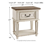 Realyn King Panel Bed, Dresser, Mirror and Nightstand