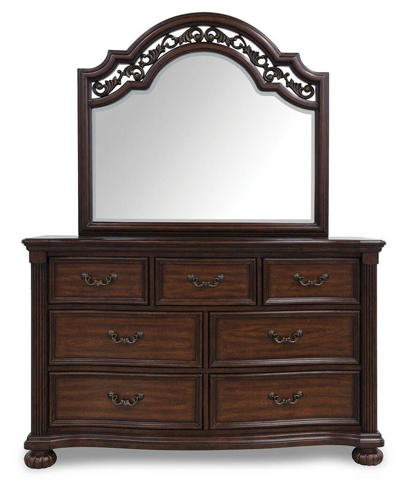 Lavinton California King Poster Bed, Dresser, Mirror and 2 Nightstands