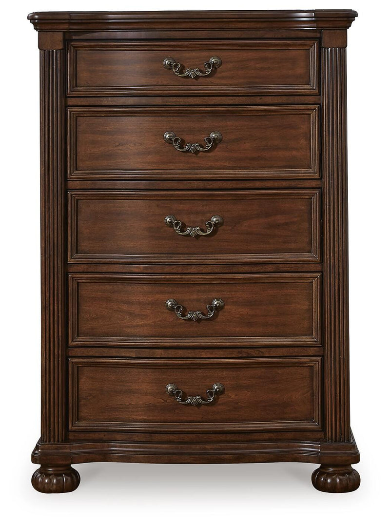 Lavinton Queen Poster Bed, Dresser, Mirror, Chest and 2 Nightstands