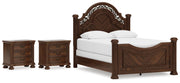 Lavinton Queen Poster Bed and 2 Nightstands