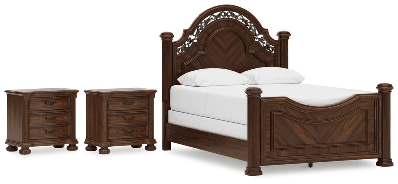 Lavinton Queen Poster Bed and 2 Nightstands