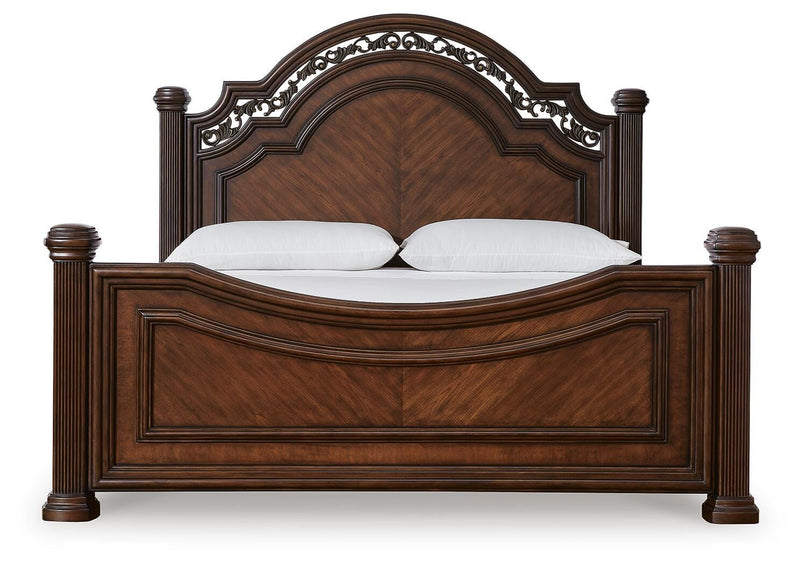 Lavinton King Poster Bed, Dresser, Mirror and Nightstand