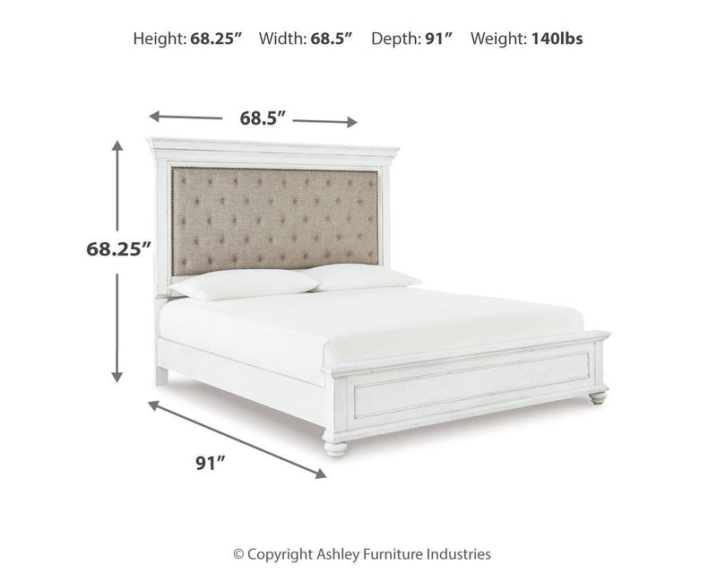 Kanwyn Queen Bed with Mirrored Dresser