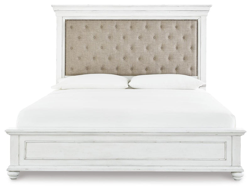 Kanwyn King Panel Bed, Dresser, Mirror and 2 Nightstands