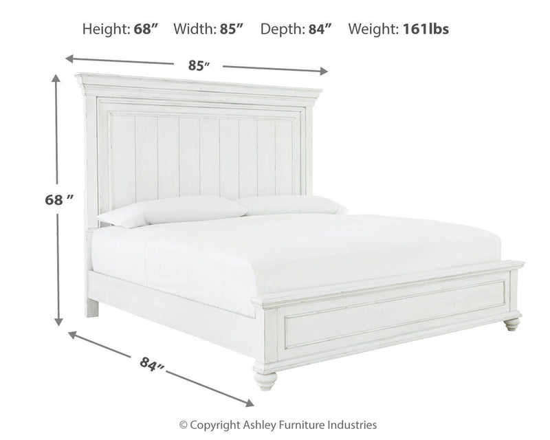 Kanwyn King Panel Bed, Dresser and Mirror