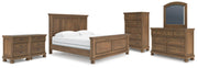 Feddinger King Panel Bed, Dresser, Mirror, Chest and 2 Nightstands