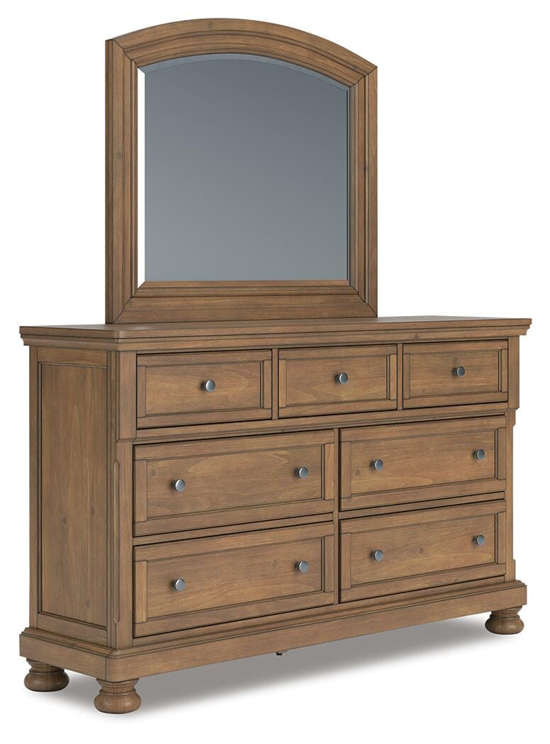 Feddinger King Panel Bed, Dresser, Mirror, Chest and 2 Nightstands