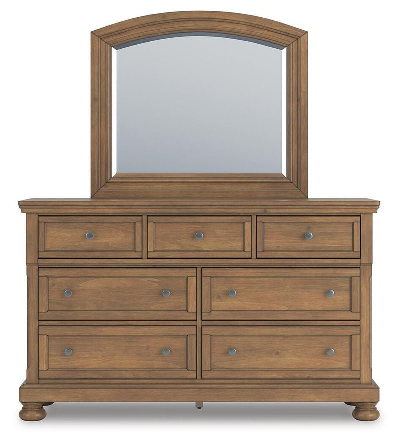 Feddinger King Panel Bed, Dresser, Mirror, Chest and 2 Nightstands