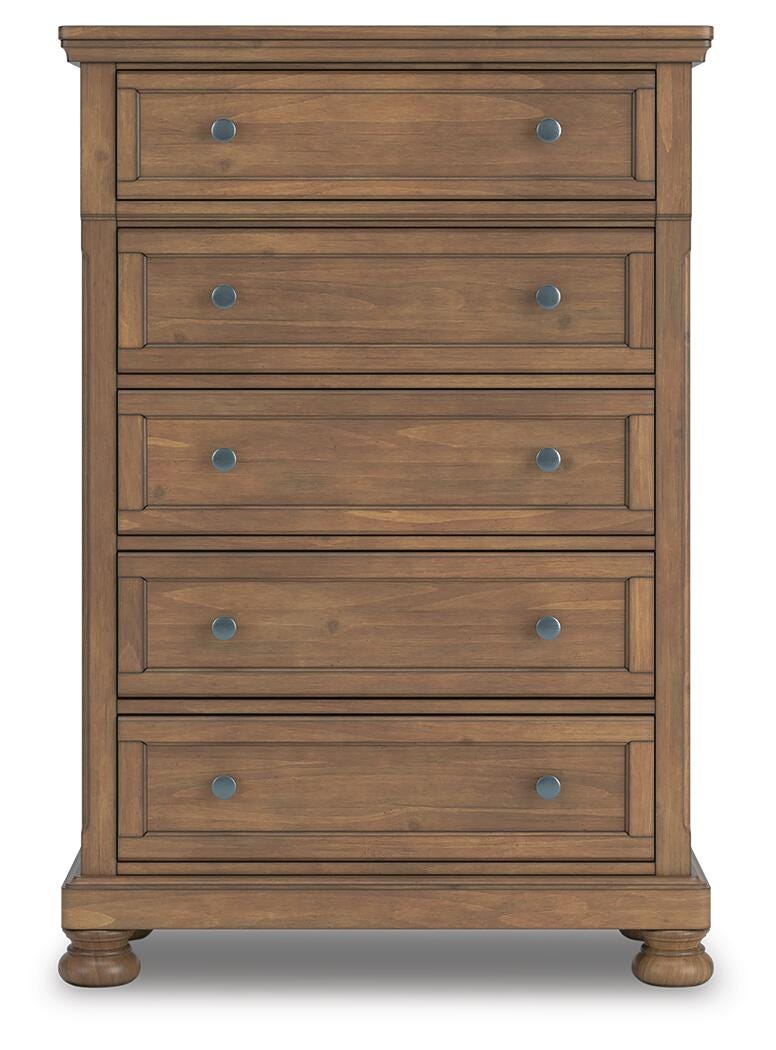 Feddinger King Panel Bed, Dresser, Mirror, Chest and 2 Nightstands