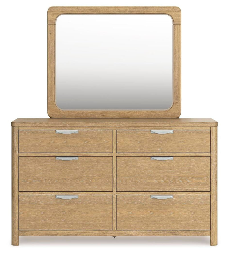 Rencott King Upholstered Bed, Dresser and Mirror