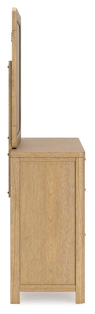Rencott King Upholstered Bed, Dresser and Mirror