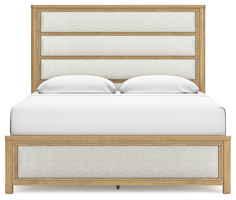 Rencott King Upholstered Bed, Dresser and Mirror