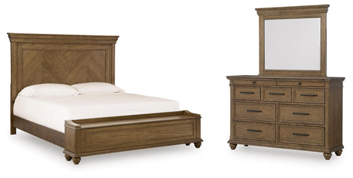 Karallin Queen Panel Storage Bed, Dresser and Mirror