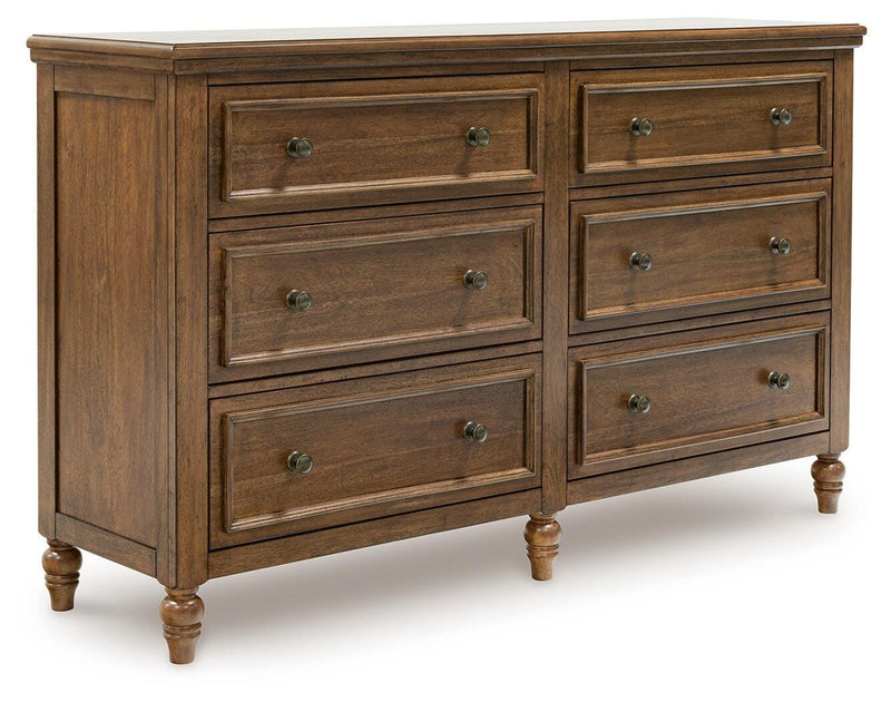 Sturlayne King Upholstered Panel Bed, Dresser and 2 Nightstands