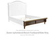 Sturlayne Queen Upholstered Bench Footboard/Slats