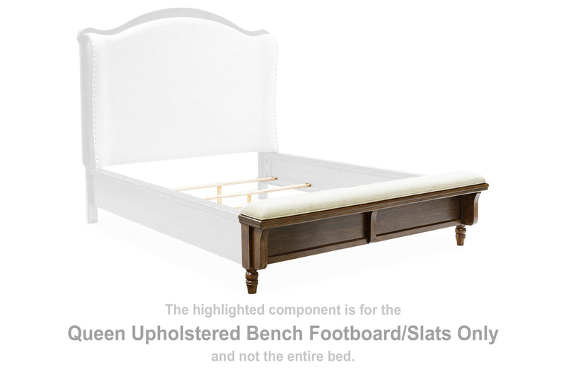 Sturlayne Queen Upholstered Bench Footboard/Slats