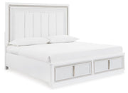 Chalanna Queen Upholstered Storage Bed, Dresser and Mirror
