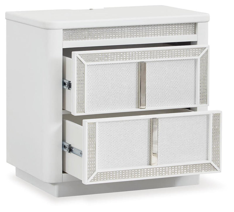 Chalanna Queen Panel Storage Bed and Nightstand