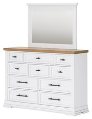 Ashbryn Queen Panel Storage Bed, Dresser, Mirror and 2 Nightstands